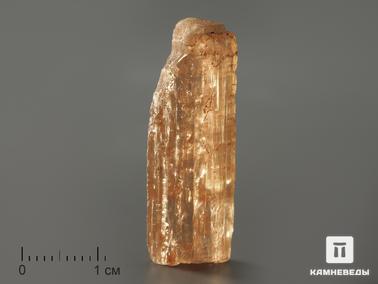 Топаз. Топаз Империал, кристалл, 2,7х0,7х0,7 см