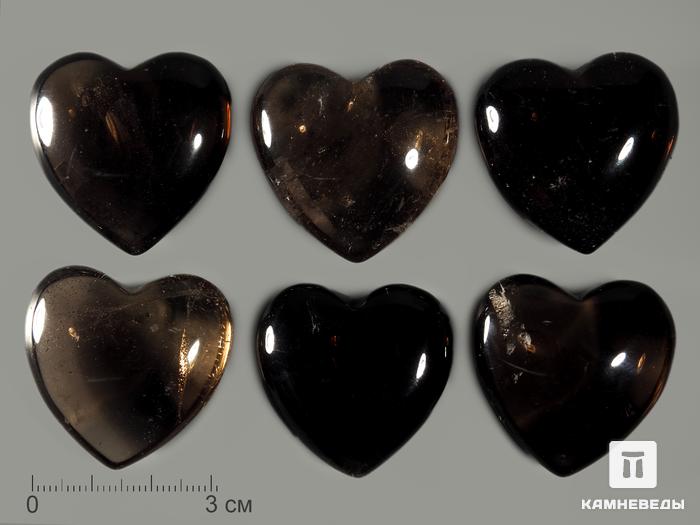 Сердце из дымчатого кварца (раухтопаза), 3х3х1,3 см, 7456, фото 1