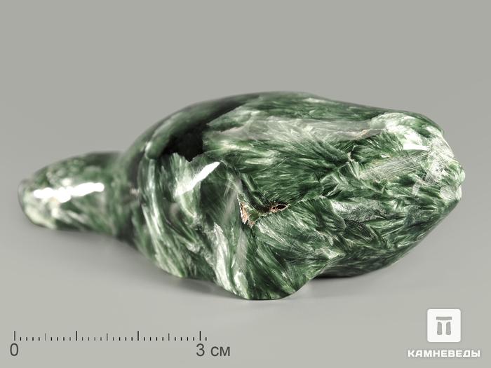 Тюлень из клинохлора (серафинита), 8х3,4х2,3 см, 7386, фото 1