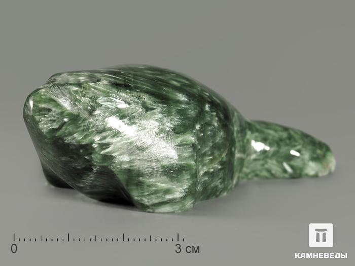 Тюлень из клинохлора (серафинита), 6,5х2,9х2,1 см, 7387, фото 1