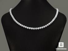 Бусы из голубого агата (сапфирина), огранка