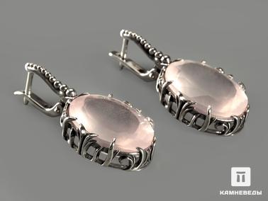 Розовый кварц. Серьги с розовым кварцем, огранка