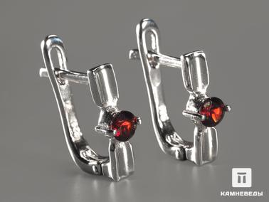 Гранат, Альмандин. Серьги с альмандином (гранатом), огранка
