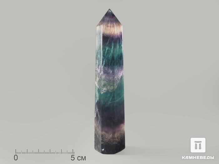 Флюорит, полированный в форме кристалла, 12,5-13 см, 11-27/9, фото 1