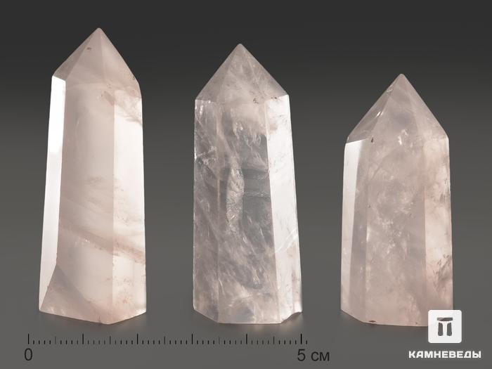 Розовый кварц в форме кристалла, 4-6 см (30-40 г), 7781, фото 1