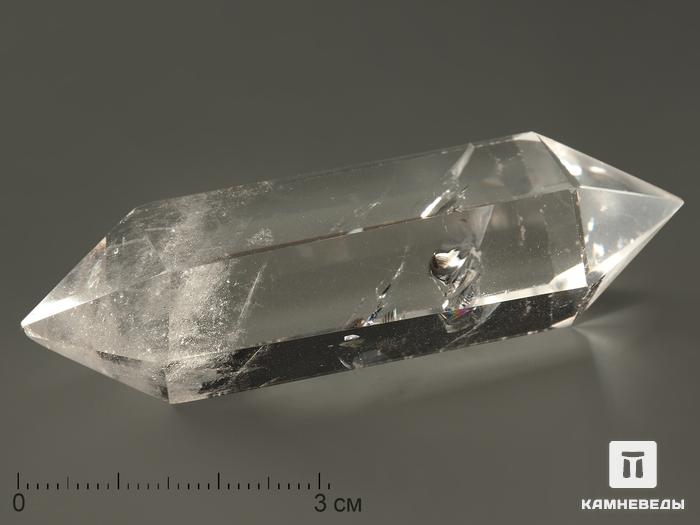 Горный хрусталь (кварц) в форме двухголового кристалла, 5-7 см (35-40 г), 7839, фото 2
