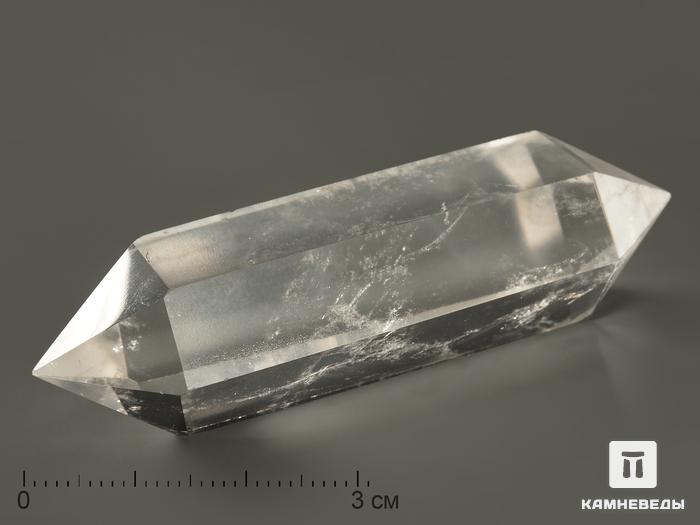 Горный хрусталь (кварц) в форме двухголового кристалла, 5,5-7,5 см (25-30 г), 2928, фото 2