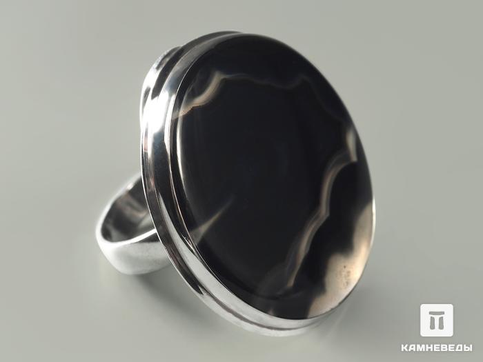 Кольцо из чёрного агата (чёрного оникса), 7936, фото 1