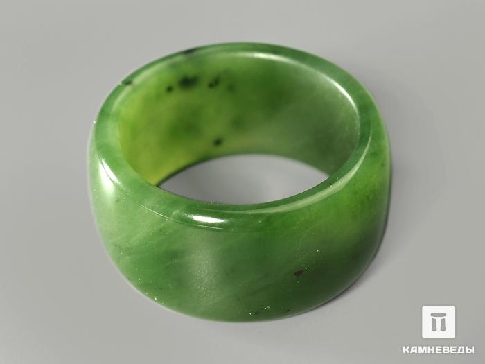 Кольцо из зелёного нефрита, ширина 9-10 мм, 44-19, фото 2