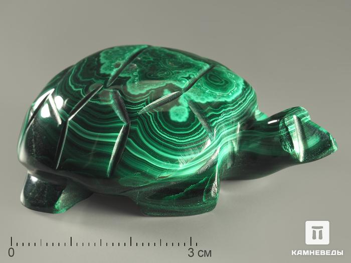 Черепаха из малахита, 6,4х4,1х2,3 см, 647, фото 2