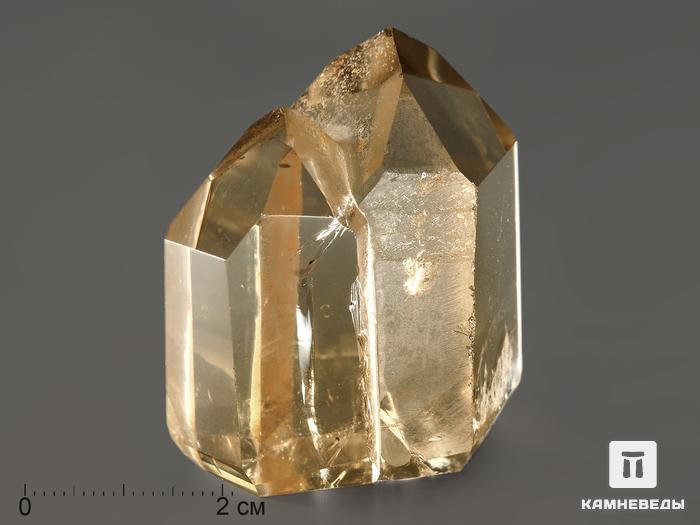Цитрин, полированный сросток кристаллов 3,5х3,3х3 см, 8047, фото 1