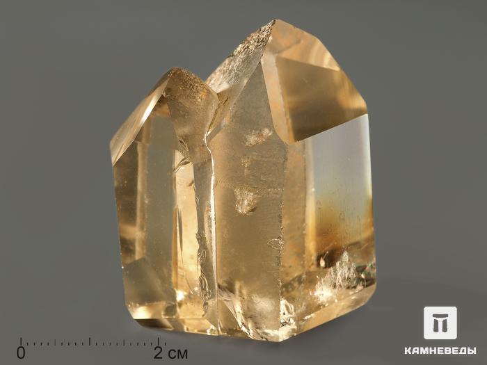 Цитрин, полированный сросток кристаллов 3,5х3,3х3 см, 8047, фото 5