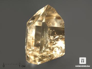 Цитрин. Цитрин, полированный кристалл 3,4х2,7х2,1 см
