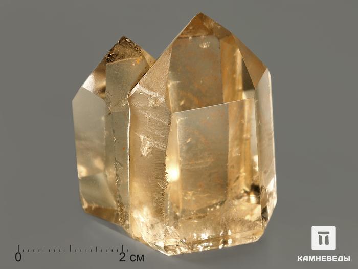 Цитрин, полированный сросток кристаллов 3,5х3,3х3 см, 8047, фото 2