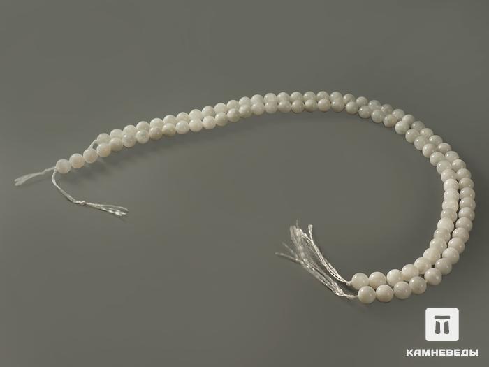Бусины из лунного камня, 45-50 шт. на нитке, 8-9 мм, 8160, фото 2