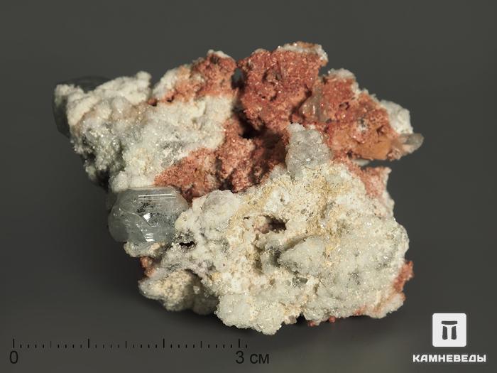 Топаз, кристаллы в породе 6,1х4,6х3,1 см, 6329, фото 1