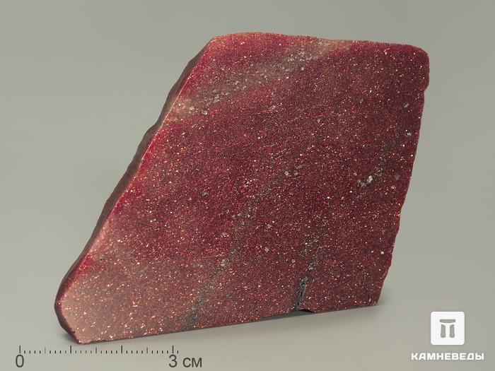 Авантюрин красный, полированный срез 8-10 см, 6027, фото 2