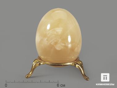 Оникс мраморный. Яйцо из оникса светлого мраморного, 6 см
