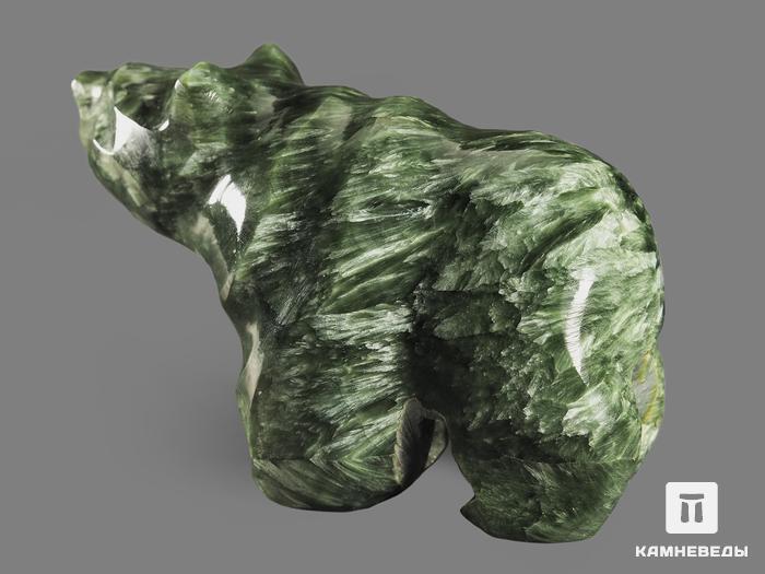 Медведь из клинохлора (серафинита), 7,3х4,7х3,3 см, 23-42, фото 2