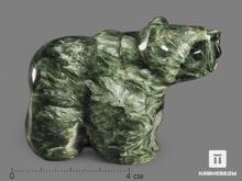 Медведь из клинохлора (серафинита), 6,7х4,4х2,8 см