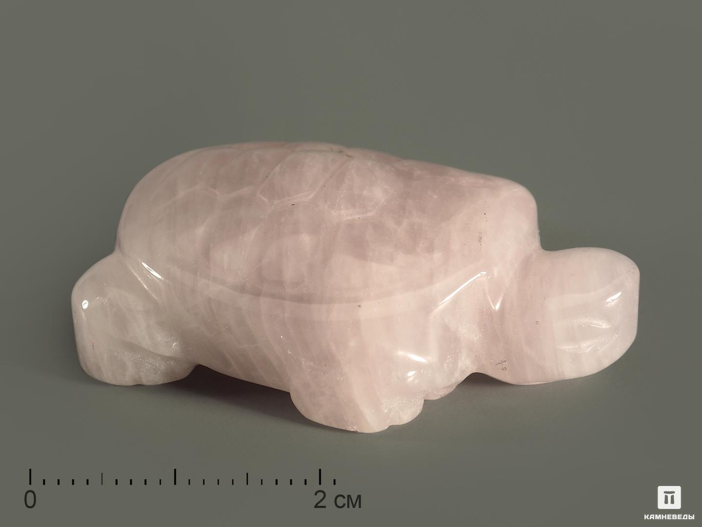 Черепаха из розового кварца, 4х2,9х1,6 см шар из розового кварца 25 26 мм
