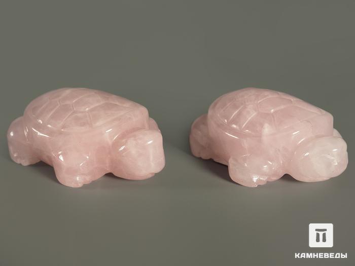Черепаха из розового кварца, 4х2,9х1,6 см, 8382, фото 3