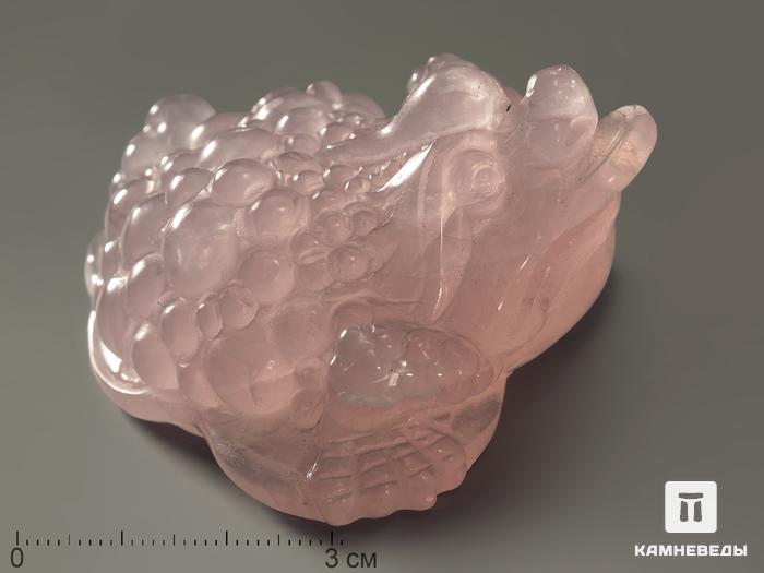 Лягушка из розового кварца, 7,9х5,4х3,4 см, 6191, фото 1