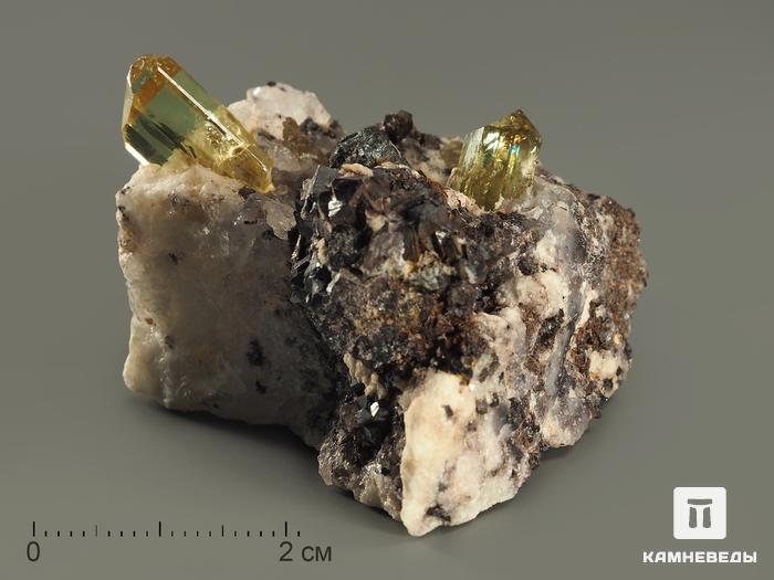 Апатит, кристаллы на породе 5,5х4,1х3,2 см, 7692, фото 1