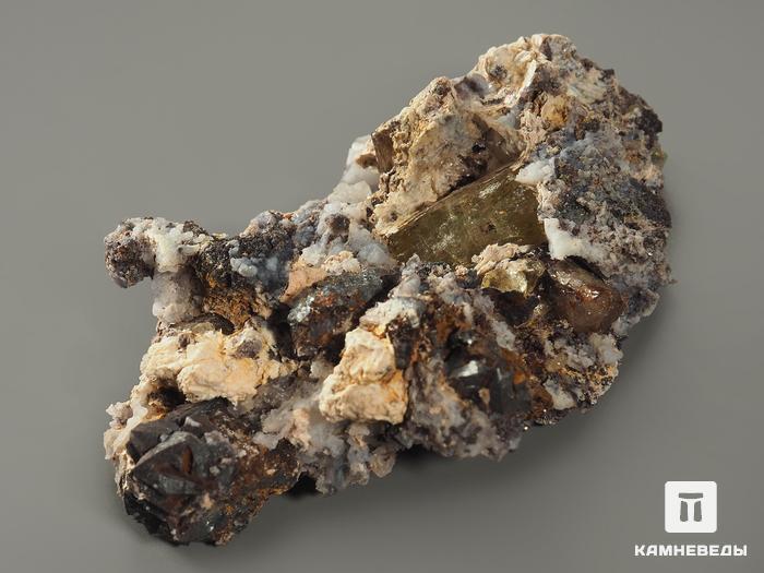 Апатит, кристалл в породе 7,1х4,9х2,2 см, 7694, фото 2