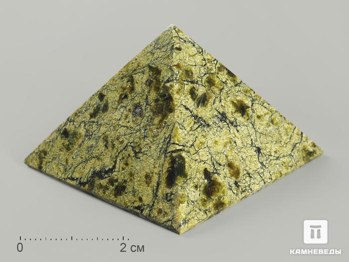 Пирамида из змеевика, 4,5х4,5х3,5 см, 20-56/2, фото 1