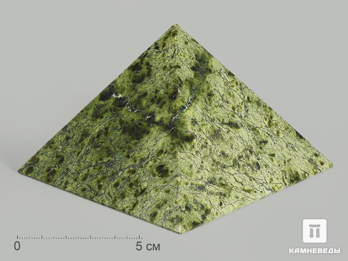 Пирамида из змеевика, 10х10 см, 8694, фото 1