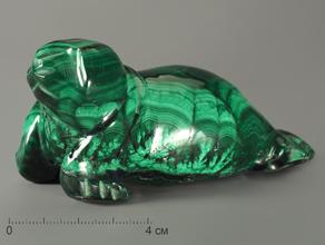 Тюлень из малахита, 10,9х4,5х3,8 см