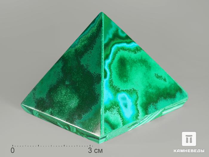 Пирамида из малахита, 5,2х4,9х4,4 см, 20-6/3, фото 1