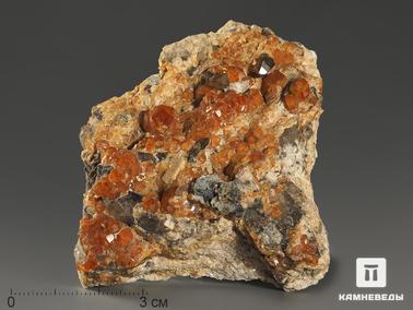 Гранат, Спессартин. Спессартин (гранат), кристаллы на граните 7,3х6,4х2,8 см