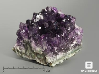 Аметист. Аметист тёмный, друза 5-6 см