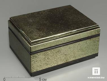 Пирит. Шкатулка из пирита, 11,9х9,1х6,1 см