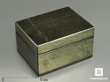 Шкатулка из пирита, 9х7х5,5 см