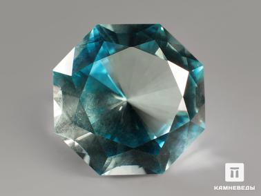 Топаз. Топаз голубой, огранка 12,4х12,4х8 мм (8,7 ct)