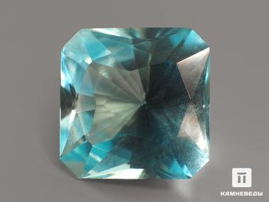 Топаз. Топаз голубой, огранка 11,5х11,5х7,5 мм (7,85 ct)