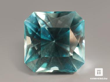 Топаз. Топаз голубой, огранка 10х10х7,5 мм (5,75 ct)