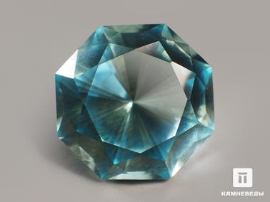 Топаз. Топаз голубой, огранка 11,8х11,8х7,5 мм (7,6 ct)