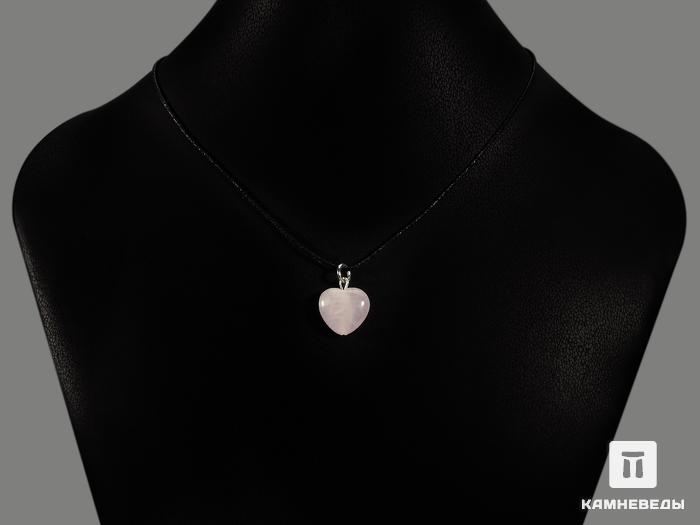 Кулон «Сердце» из розового кварца, 9010, фото 4