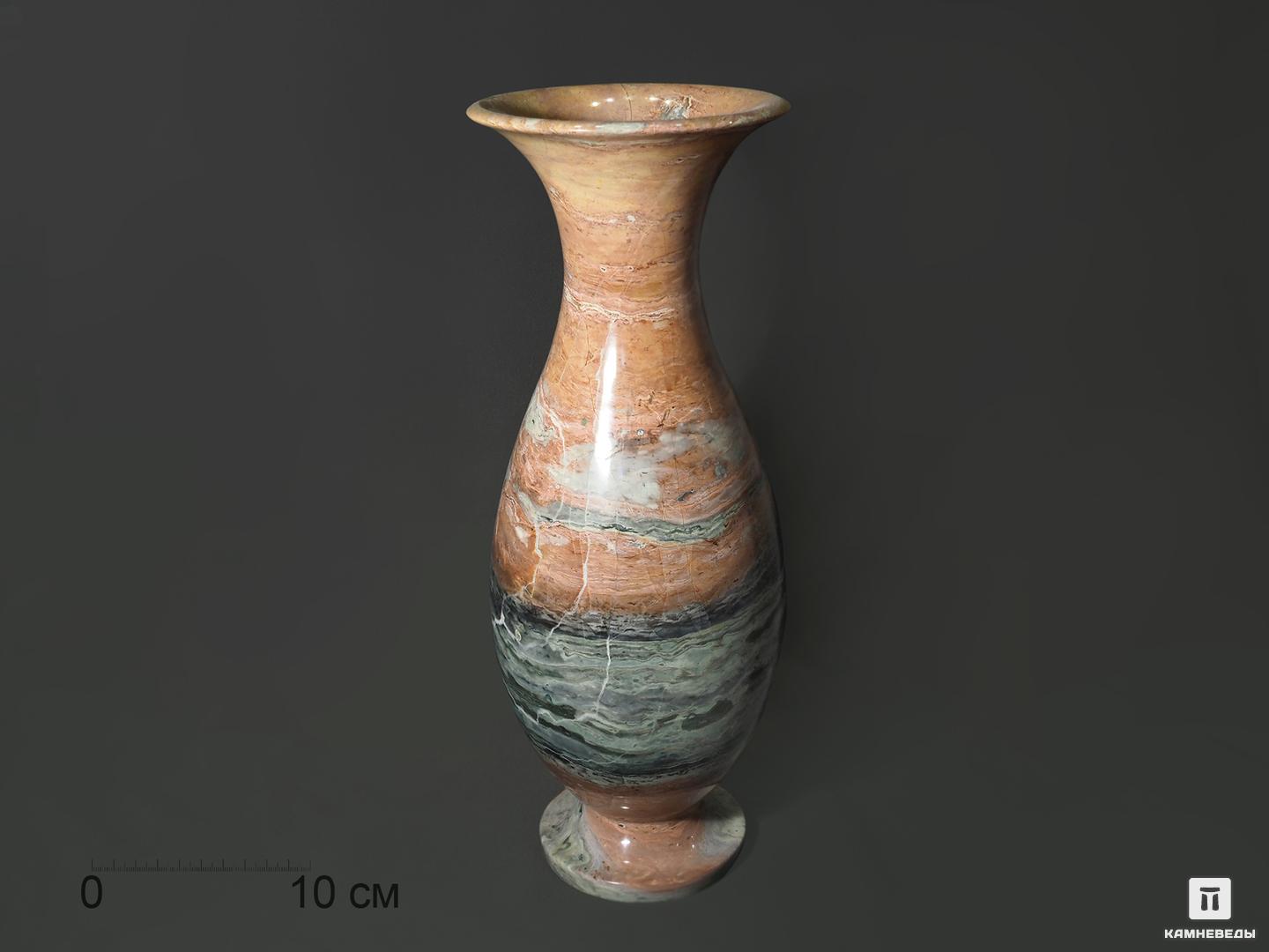 Ваза из мраморного оникса, 42х13,5 см ваза эльмира с росписью на проз стекле d 7см 10х23 см