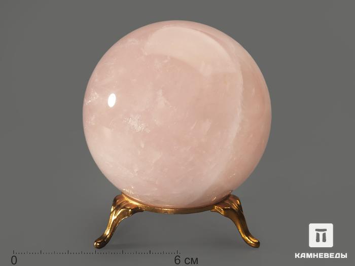 Шар из розового кварца, 69 мм, 21-127/8, фото 1