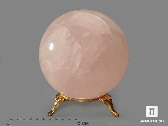 Шар из розового кварца, 76 мм, 9196, фото 1