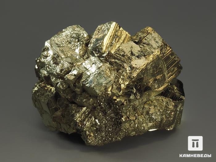 Пирит, сросток кристаллов 5,5х4,4х4 см, 10-599/2, фото 5