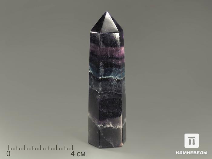 Флюорит, полированный в форме кристалла, 7-8,5 см (80-90 г), 9233, фото 1