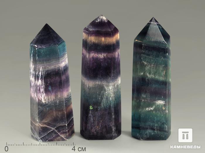 Флюорит, полированный в форме кристалла, 7-8,5 см (80-90 г), 9233, фото 2