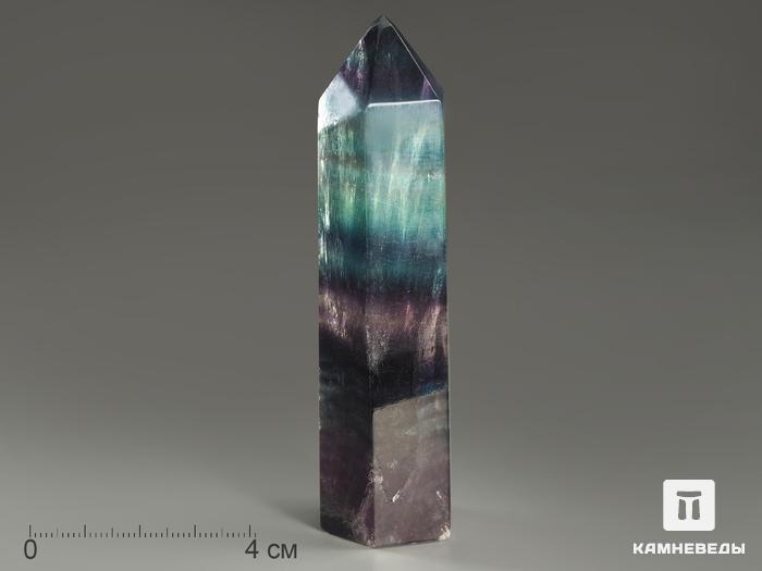 Флюорит, полированный в форме кристалла, 9-10 см (110-120 г), 9132, фото 1