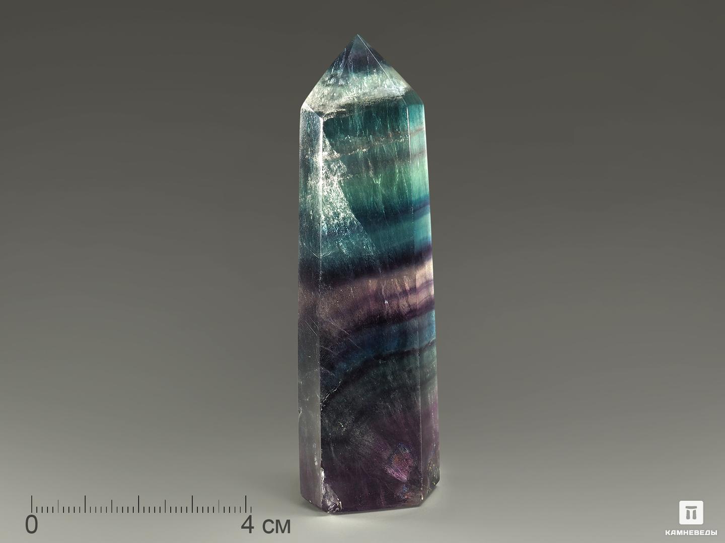 Флюорит, полированный в форме кристалла, 8-9 см (100-110 г), 9133, фото 1